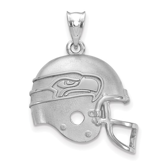 Sterling Silver Seattle Seahawks Football Helmet Logo Pendant Sterling Silver Seattle Seahawks Football Helmet Logo Pendant